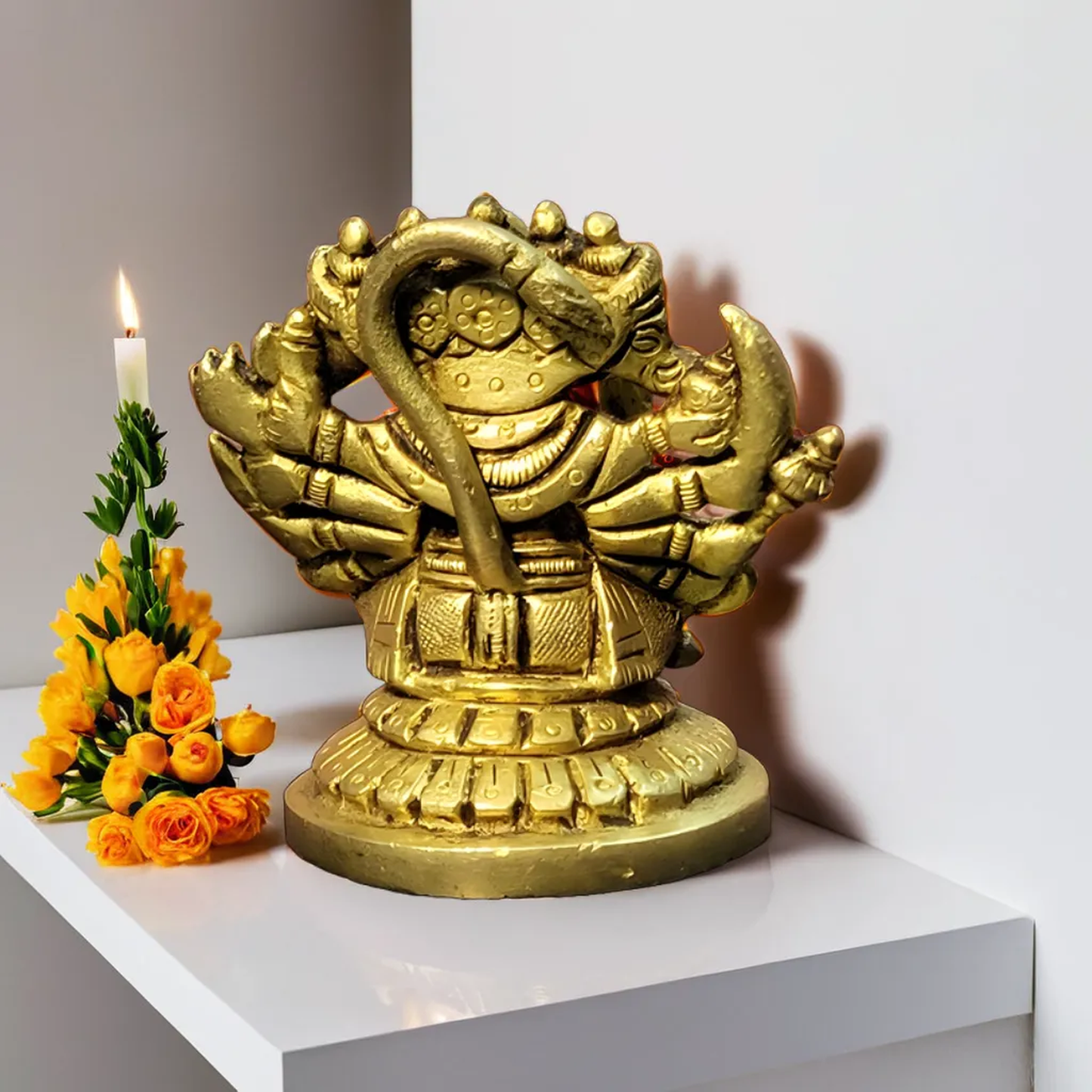 Panchmukhi Hanuman Ji Murti | Made with Pure Brass | 3"